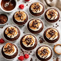 Chocolate Meringue Fudge Cups