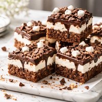 Chocolate Mile High Marshmallow Squares