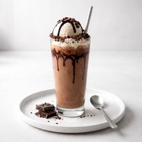 Chocolate Milkshake with Ice Cream