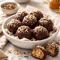 Chocolate Oat Balls with Marzipan