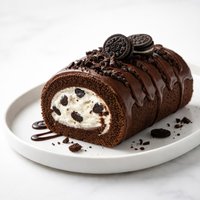 Chocolate Oreo Ice Cream Cake Roll