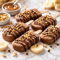 Chocolate Pb Banana Popsicles