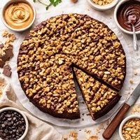 Chocolate Peanut Butter Streusel Cake