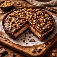 Chocolate Peanut Butter Weight Watcher Friendly Pie 3 Pts