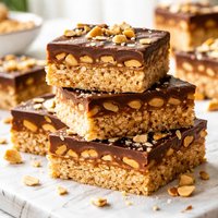Chocolate Peanut Crisp Bars