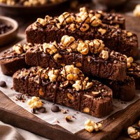 Chocolate Popcorn Biscotti