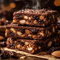 Chocolate Raisin Nut Crunch Bars