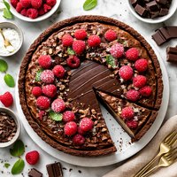 Chocolate Raspberry Cheese Pie