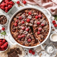 Chocolate Raspberry Clafouti