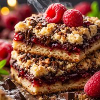 Chocolate Raspberry Crumb Bars