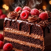 Chocolate Raspberry Mocha Layer Cake