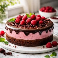 Chocolate Raspberry Mousse Cake