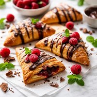 Chocolate Raspberry Turnovers