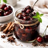 Chocolate Rum Soaked Cherries