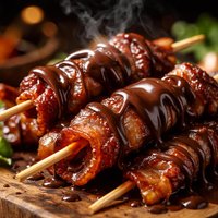 Chocolate Skewered Bacon