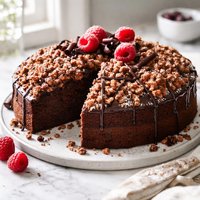 Chocolate Sour Cream Streusel Cake