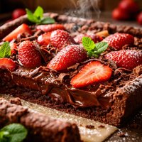 Chocolate Strawberry Slab Pie