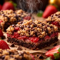 Chocolate Strawberry Streusel Bars Fair Prize Winner