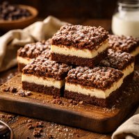 Chocolate Streusel Cream Filled Bars