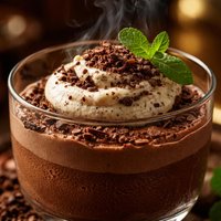 Chocolate Wattleseed Mousse with Wattleseed Cream