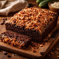 Chocolate Zucchini Cake with Broiled Topping