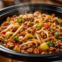 Chop Suey Ground Beef Supper Crock Pot