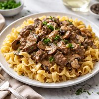 Chopped Beef Stroganoff