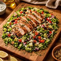 Chopped Greek Salad with Chicken