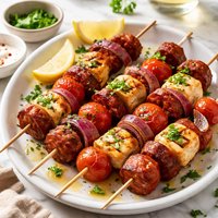Chorizo and Halloumi Skewers
