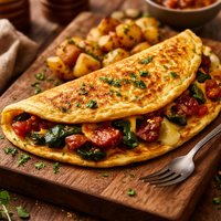 Chorizo and Spinach Omelet
