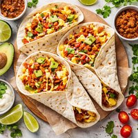 Chorizo Egg and Cheese Wraps