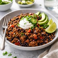 Chorizo Lentil and Black Bean Hash
