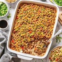 Chow Mein Hamburger Hot Dish