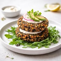 Chris Black Bean and Rice Burgers