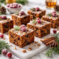 Christmas Bourbon Fruitcake Squares