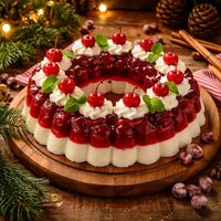 Christmas Cherry Cream Cheese Jello Mold