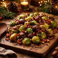 Christmas Chestnut Brussels Sprouts
