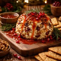 Christmas Fruit Cheese Pud with Sweet Chilli Sauce