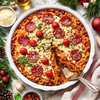 Christmas Spaghetti Pie