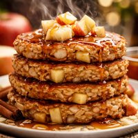 Chunky Apple Oatmeal Pancakes