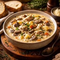 Chunky Chicken Mushroom Chowder