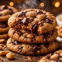 Chunky Chocolate Chip Peanut Butter Cookies