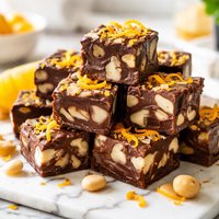 Chunky Orange Macadamia Fudge
