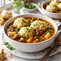 Chunky Stew and Dumplings