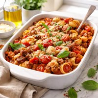 Chunky Tomato Pasta Bake