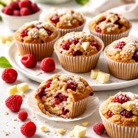 Chunky White Chocolate Raspberry Muffins