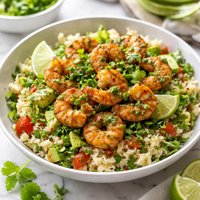 Cilantro Chimichurri Shrimp or Chicken Rice