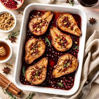 Cinnamon Merlot Roasted Pears