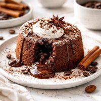 Cinnamon Mocha Molten Cake Egg Free Dairy Free