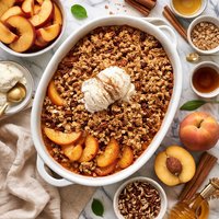 Cinnamon Peach Crisp